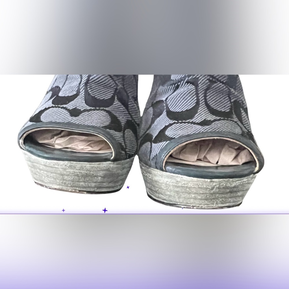 Coach Platform Wedge Sandals “Janet” Size 6.5 B - Picture 4 of 9